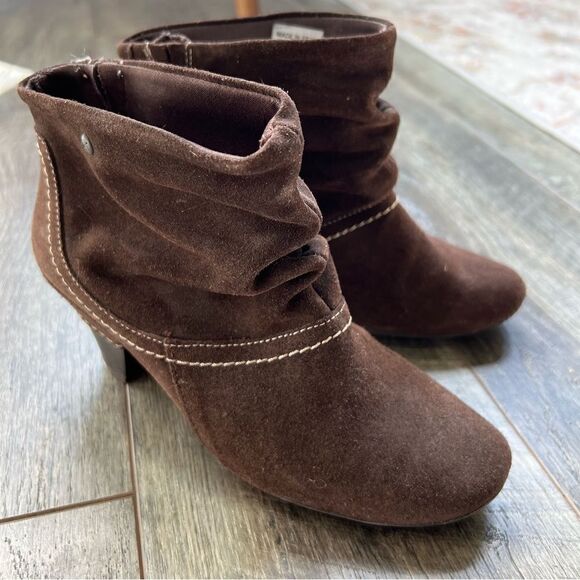 Pikolinos Brown Turin Suede Round Toe Ankle Bootie Size 37 Made in Spain Boots - Picture 4 of 10